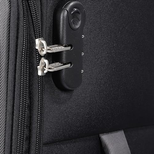 Image of American Tourister Apolo 70 cms Check-in Polyester Soft Sided 4 Spinner Wheels Luggage /Suitcase /Trolley Bag (Black)