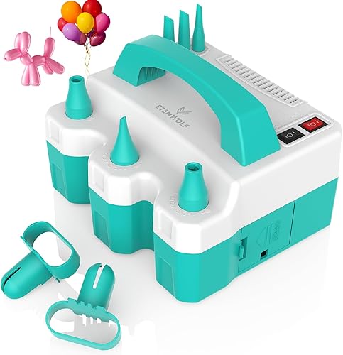 Miniatura 12 de ETENWOLF Electric Balloon Pump for All Balloons 110V 600W Balloon Blower for Party Metalic Latex 260q Foil Balloons, Balloon Inflator for Birthday