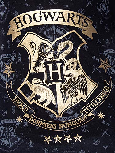 Harry Potter Girls' Hogwarts Castle Gold Foil Nightgown Pajama Sleep Shirt Top (7/8) #TOP2