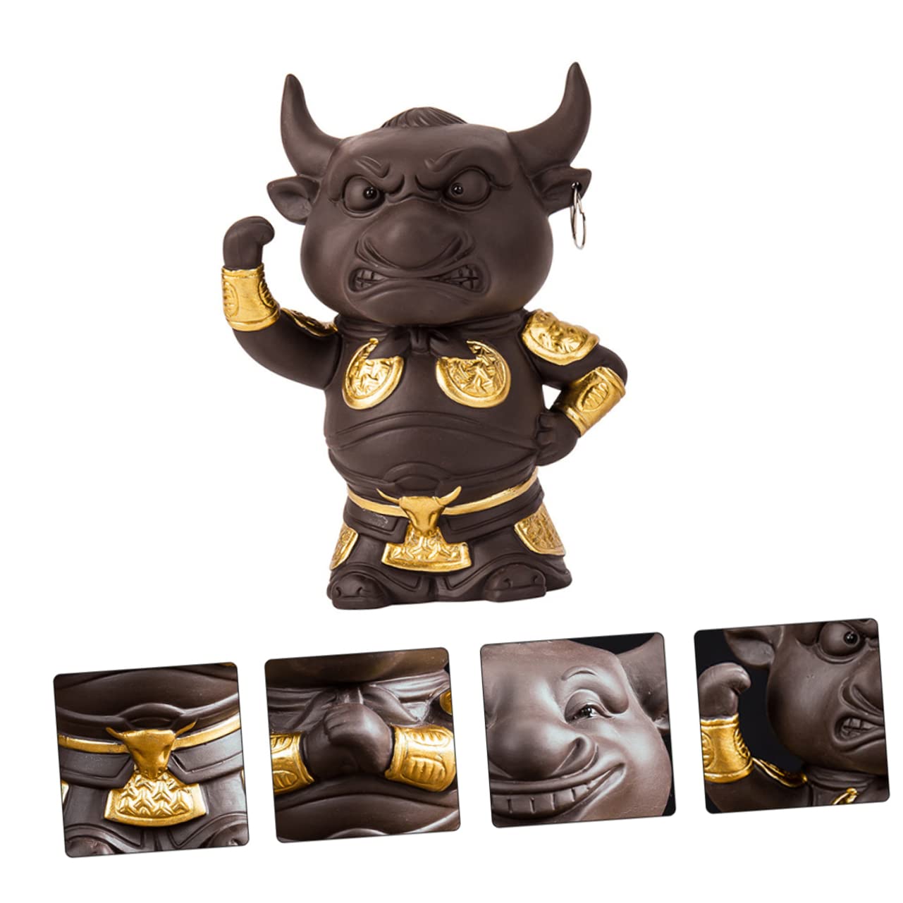 Cabilock 2 Pezzi decorazioni per animali da acquario decorazione casa aquarium Decorazione per acquari arredamento paesaggistico per acquari ornamento dell'acquario animale ceramica Golden