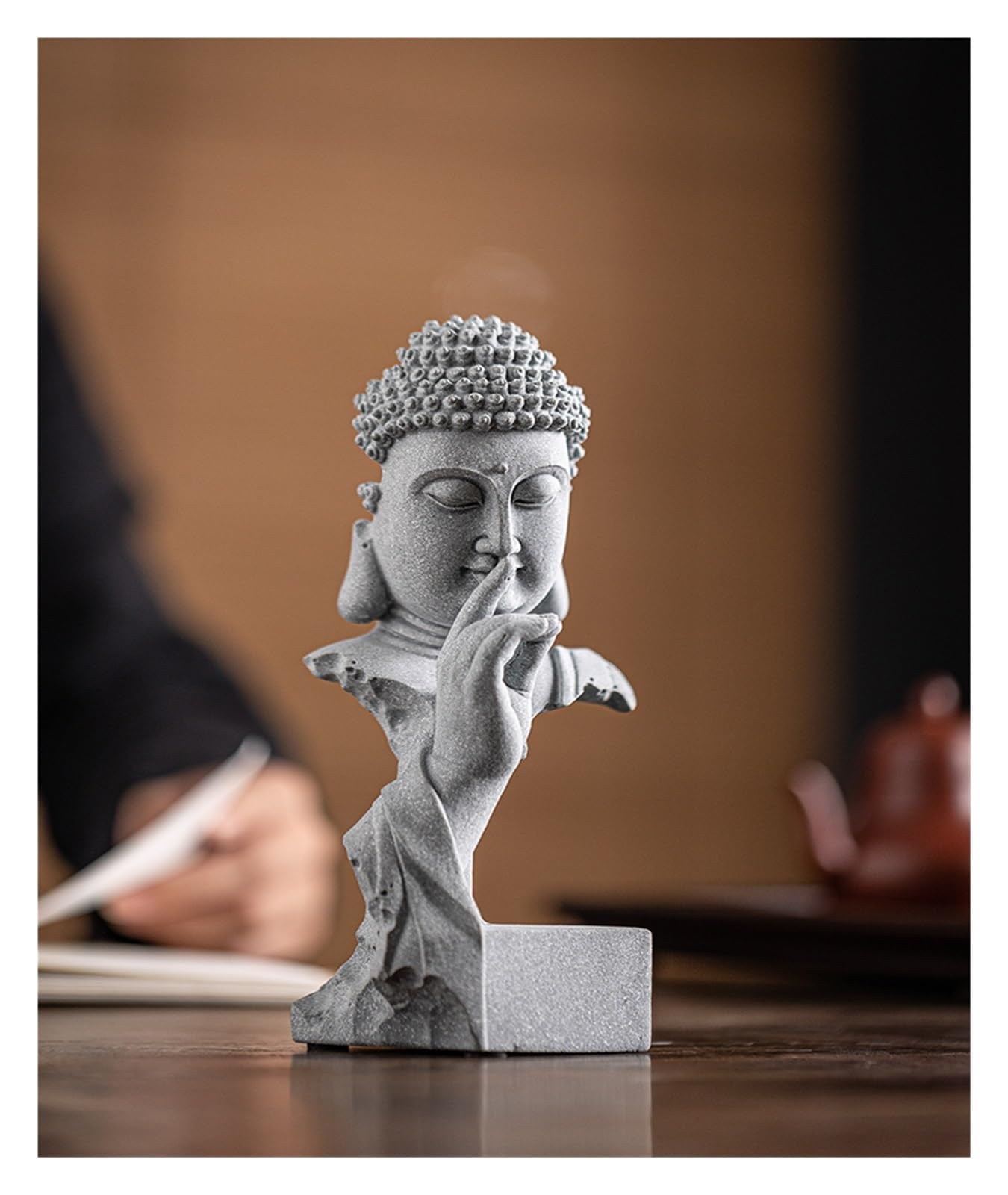 Bürodekoration Chinesische Buddha-Statue-Ornamente, Stein-Aquarium-Landschaftsbau, Garten-Desktop, Teezimmer-Dekorationen, Tee-Haustiere Wohnzimmertischdekoration