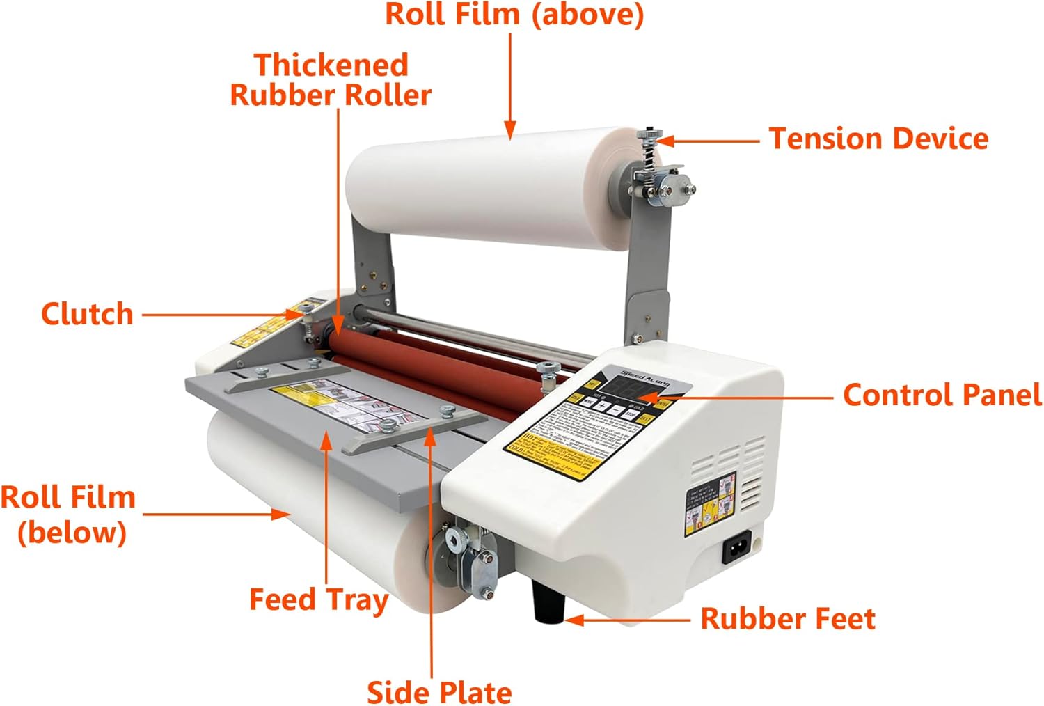 INTSUPERMAI Hot Cold Roll Laminator Singe Doubel Side Thermal Laminator Laminating Machine with Digital Display Speed Adjustable Temperature 0-180℃ Adjusted 13inch/330mm A3+