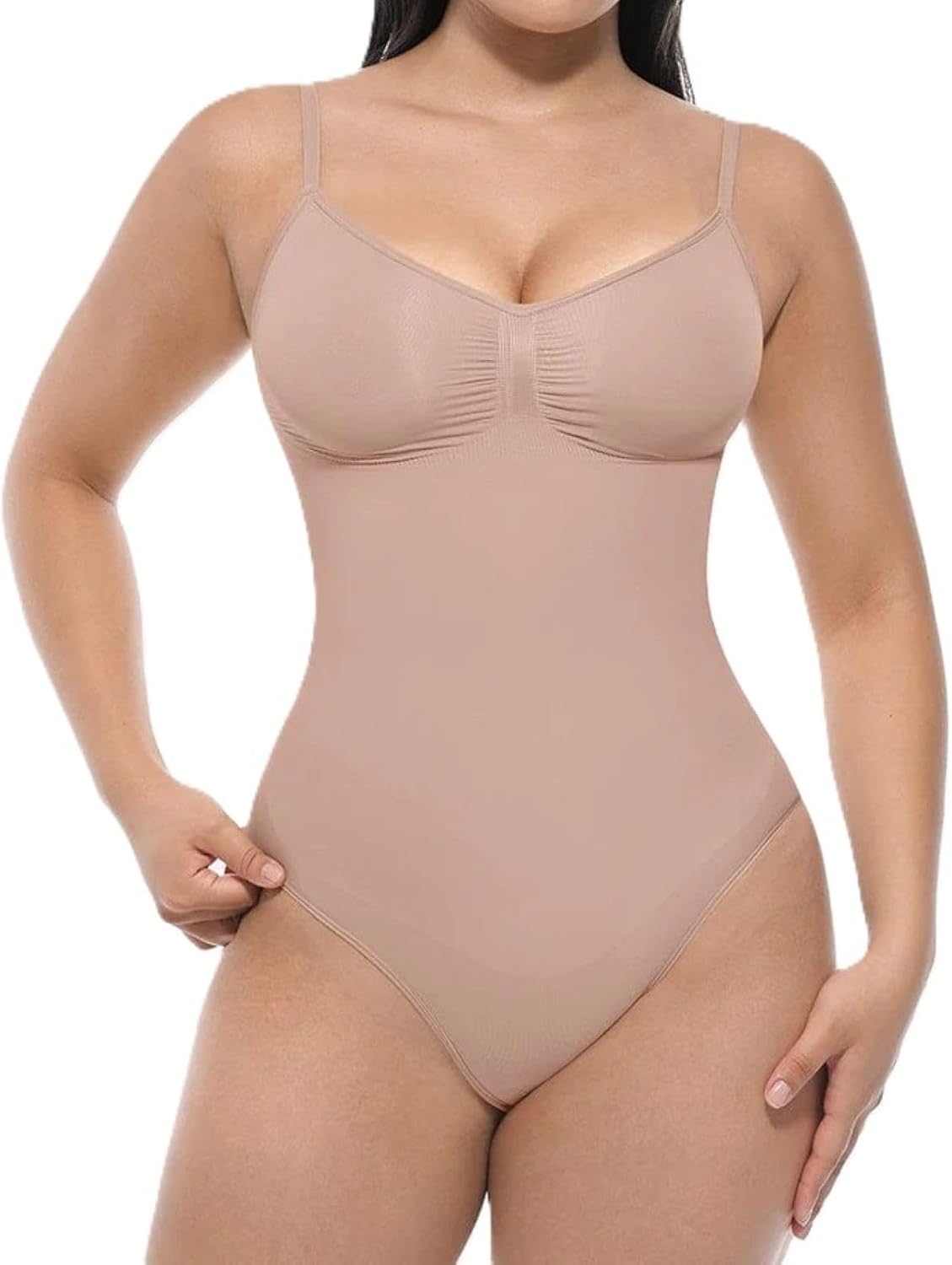 Seamless Sculpt Shapewear Bodysuit with Adjustable straps, Butt lifting and Tummy Control Shapewear