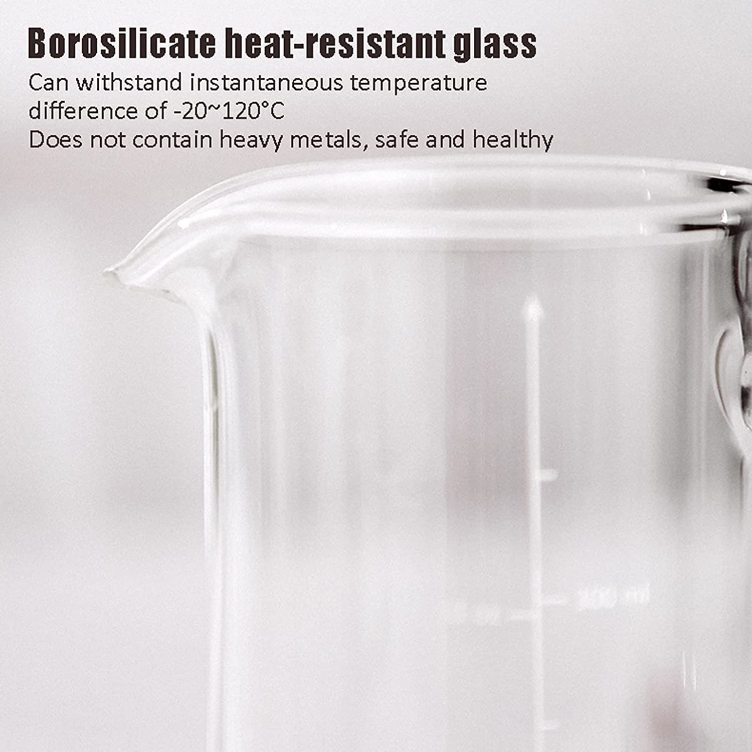 RWRAPS Cafetera de Prensa Francesa con Triple Filtro de Acero Inoxidable, cafetera, Vidrio de borosilicato Resistente al Calor, 600 ml