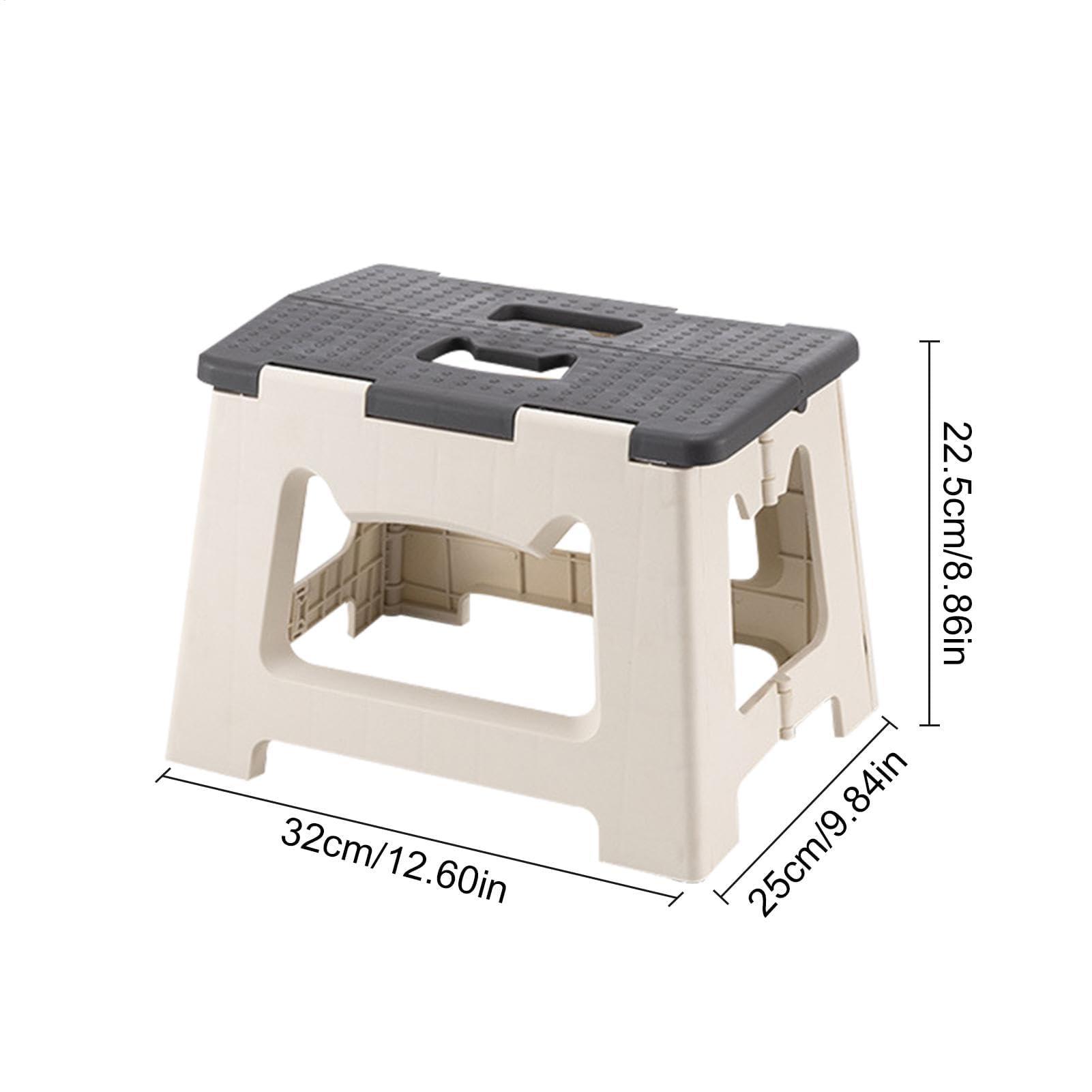 Klapphocker - Outdoor-Trittschemel mit Rutschfester, Leichter, tragbarer Klappstuhl für Camping, Wandern und Gartenarbeit (Elegantes Grau)