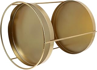 فوميز. قطعة واحدة من منظم النظارات والقلائد، رفوف زاوية لتخزين المجوهرات، علبة مستحضرات التجميل المتنوعة، منظم المكياج، رف تخزين المكياج، حامل متعدد الاستخدامات، ذهبي، حديد