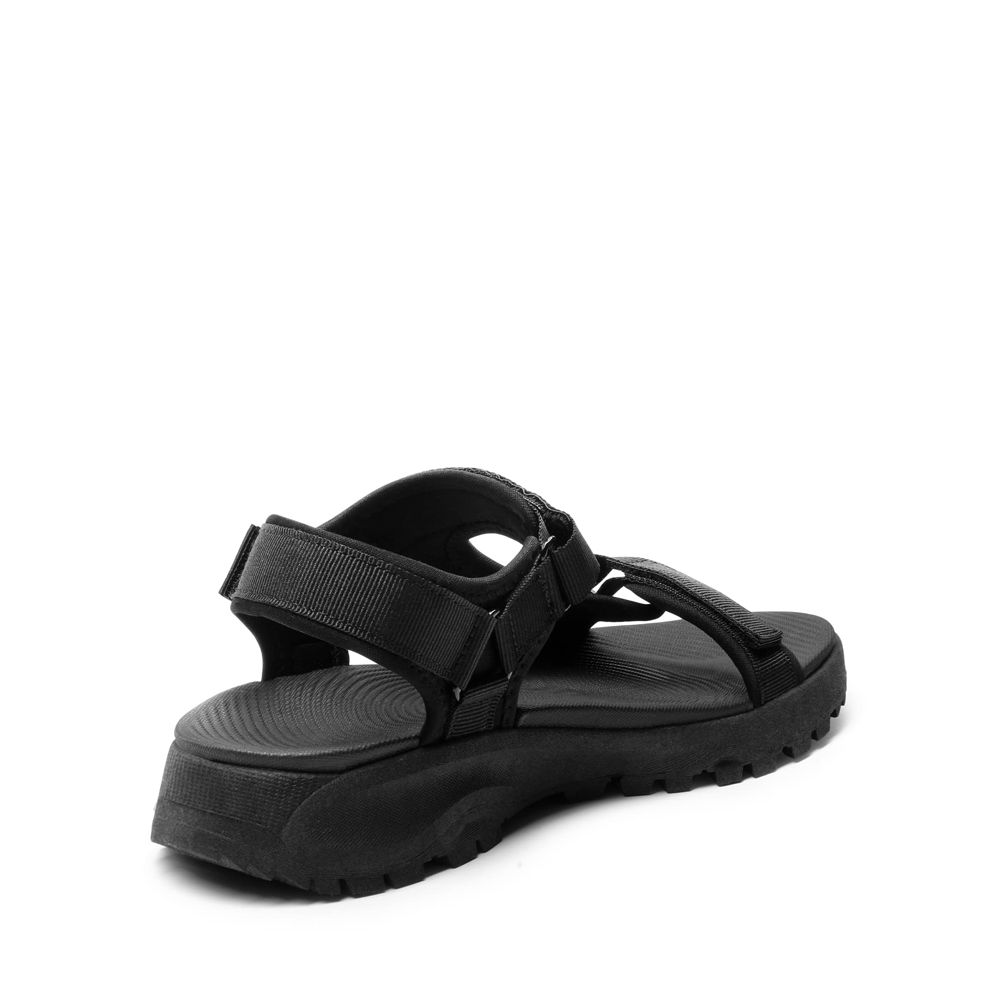DREAM PAIRS Sandales de Sport et D'extérieur Femme Sandales Flat Sandales de Sport Femme Trekking Outdoor,Size 41,Tout Noir,SDSA2320W-E