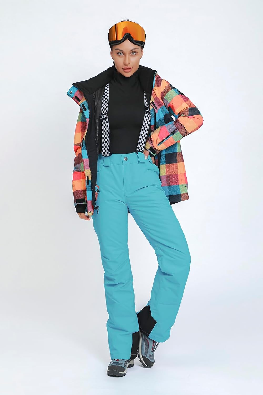 HOTIAN Women's 2 Piece Ski Jackets and Pants Set Skisuit Colorful Waterproof Windproof Insulated Snowsuit Snowboarding Coat - Image 6