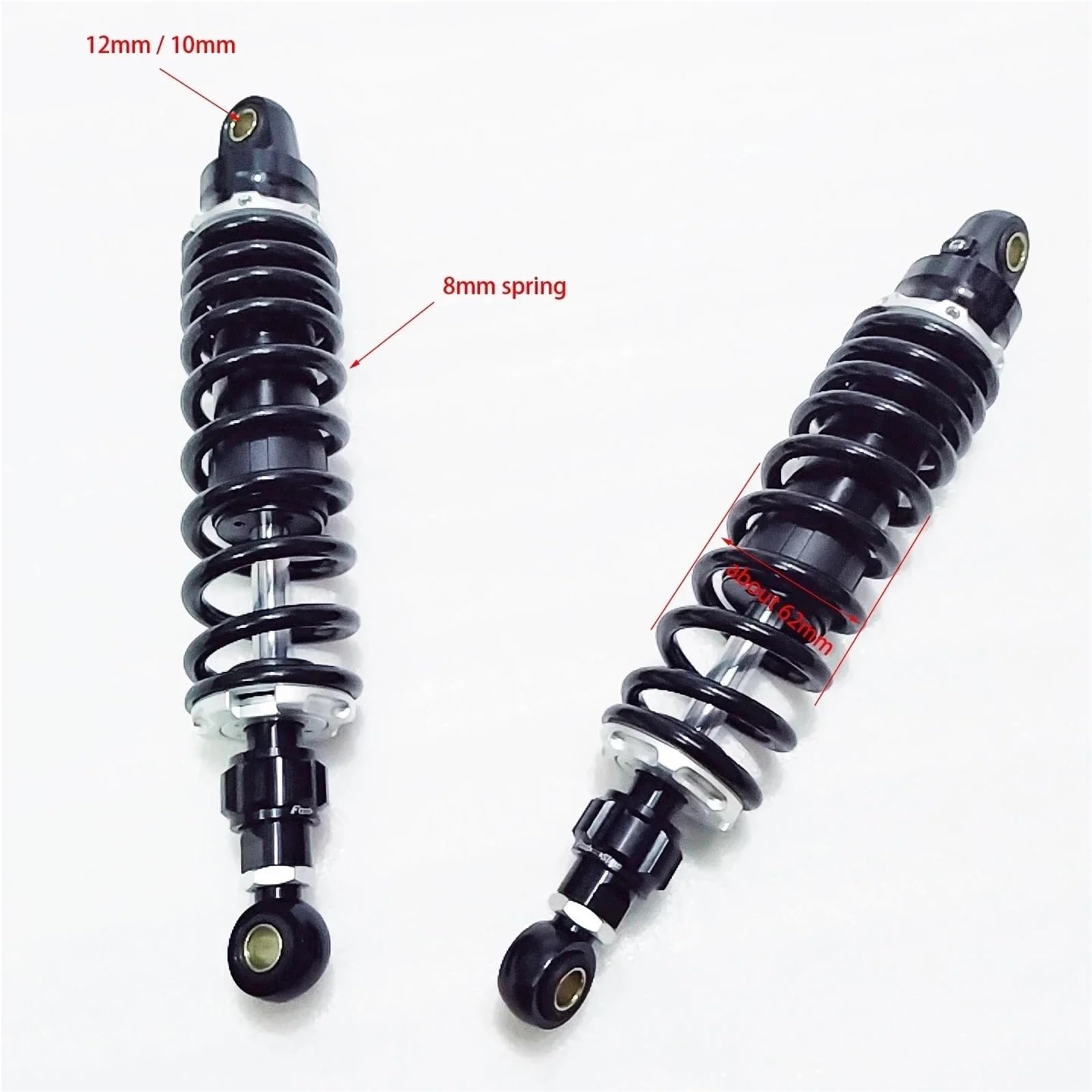 Parte del corpo 305mm 320mm 330mm 340mm 345mm 350mm 360mm Regola La Molla Premium Del Motociclo, Accessori Dell'ammortizzatore Posteriore Per Yamaha Per Honda(305mm black)