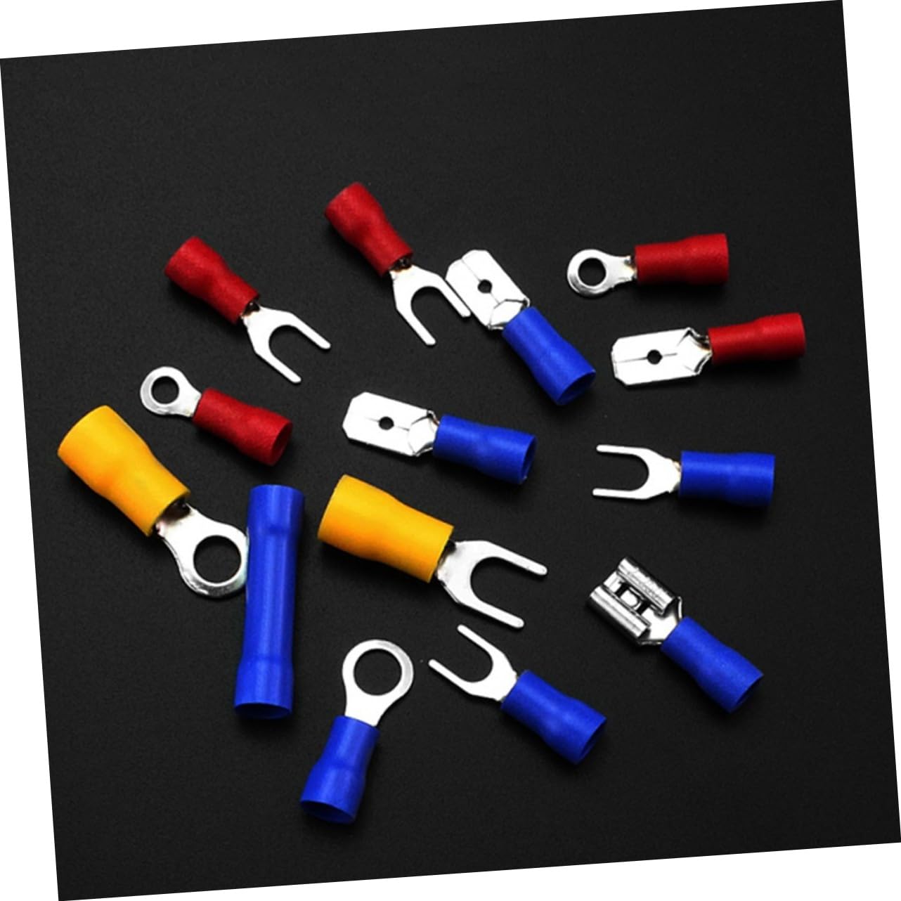 DOITOOL 520stücke Set Mit Crimpverbinder Flachsteckverbinder Ring Und Gabelkabelschuhen Isoliert Für Anhänger Und Wohnmobilbeleuchtungsreparaturen