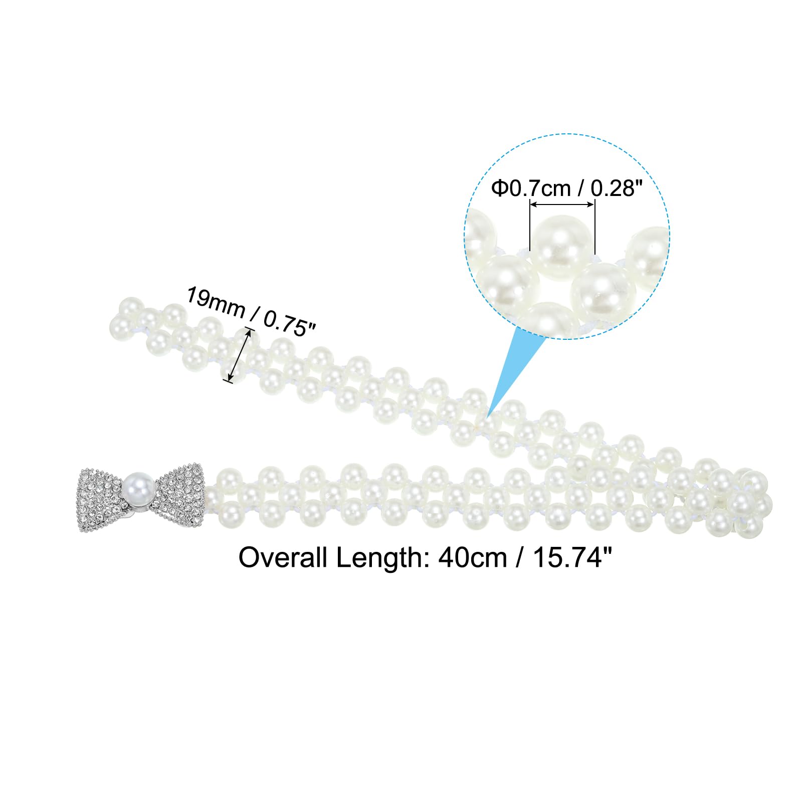 PATIKIL Curtain Tiebacks Ropes, 2 Pack Elastic Bow-Knot Style Convenient Drape Tie Backs for Home Patio Window Decor Silver - Image 2