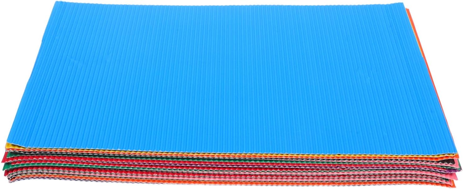 48pcs Colored Corrugated Paper for Crafts, Reusable Crease Resistant Corrugated Cardboard with 3d Texture and Distinctive Fluted Design, Origami Paper and Random Color
