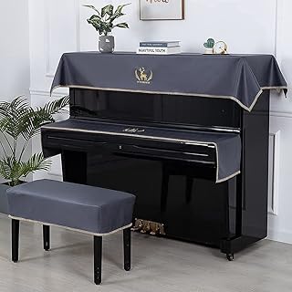 Piano cover,Piano Cover Cloth,dust Cover,Piano Protective Cover Piano Cover Upright Top Cover Piano Keyboard Cover Chair Cover Thick Piano Dustproof Cover(Piano cover+keyboard cover+single chair cover