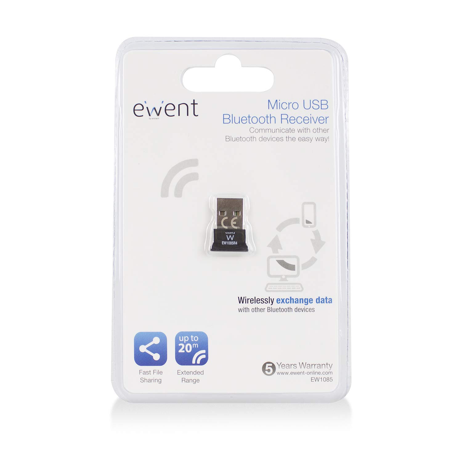 ADAPTADOR BLUETOOTH EWENT EW1085 USB2.0 BT5.3 - miniatura 2