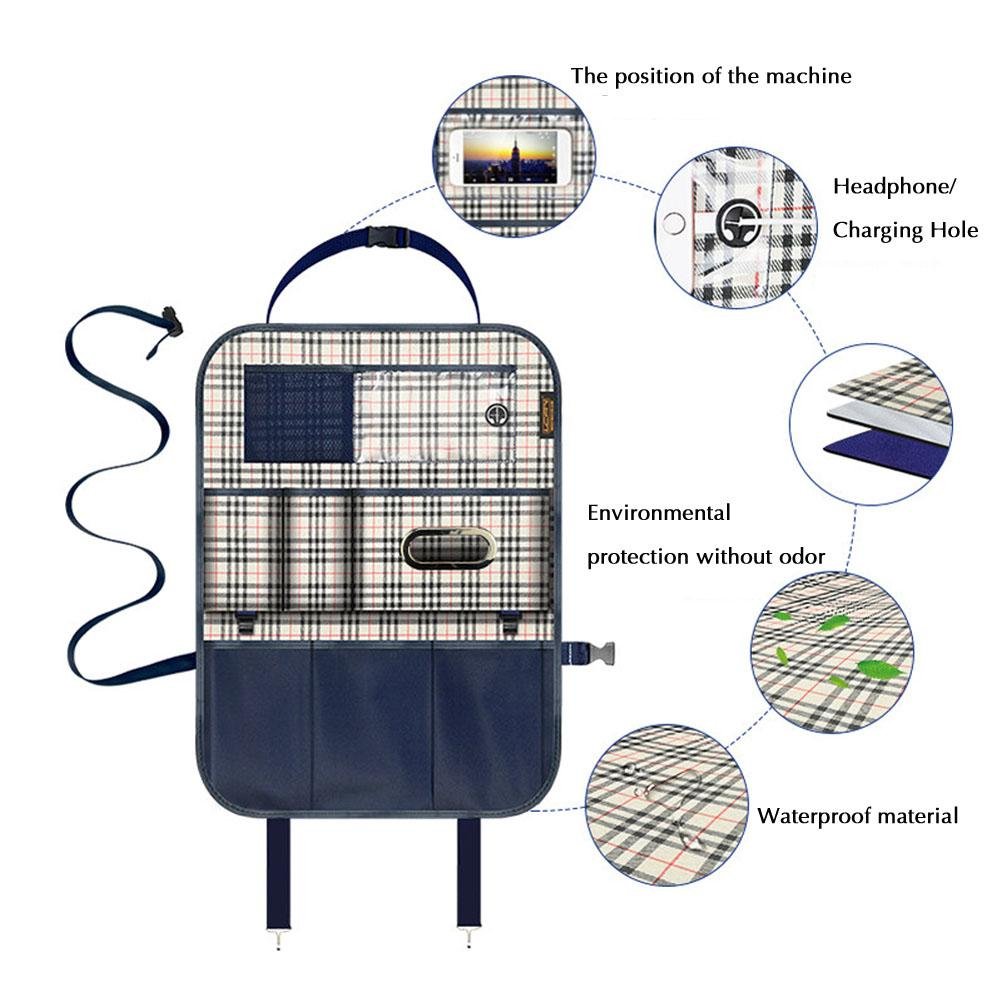 Seggiolino Auto Posteriore Organizer, Borsa da Viaggio Multi-Tasca/Sacchetto di immagazzinaggio Borsa Appeso Multifunzionale (1 Coppia), A