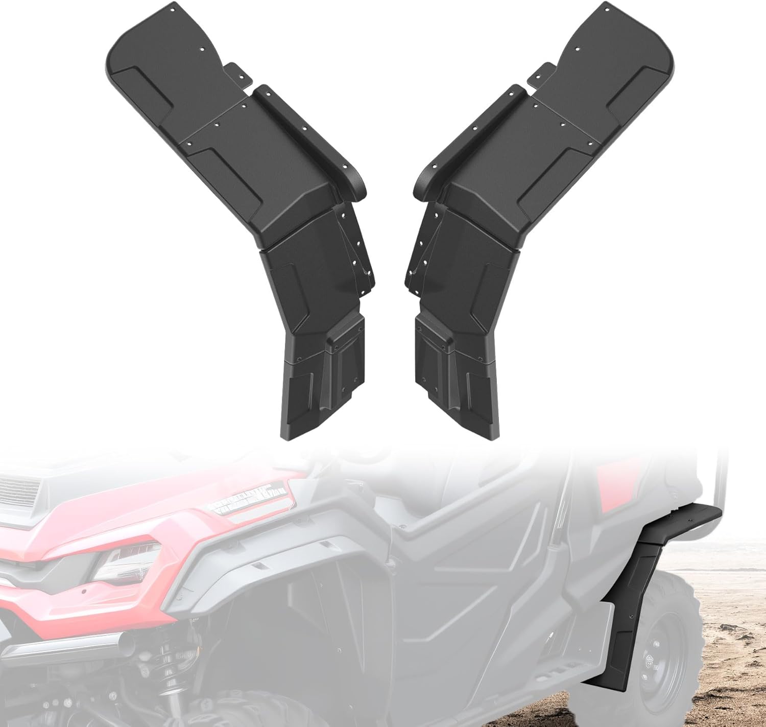 Rear Fender Flares for Honda Pioneer 1000-5, Extended Rear Left & Right Mud Flaps Combined UTV Wider Mud Guards Compatible with Honda Pioneer 1000-5 2016-2025 Accessories