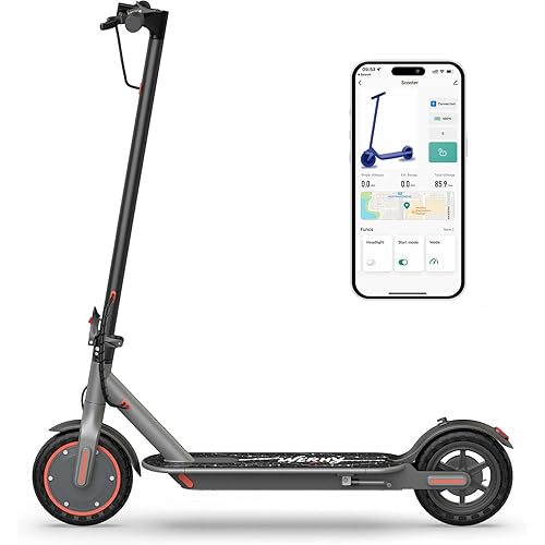 Electric Scooter for Kids 10+, 350W Motor, Max 12Miles Long Range, 19 MPH Max Speed, 8.5" Solid Tire, Lightweight Foldable E-Scooter with Dual Braking, Digital Display, Cruise Control