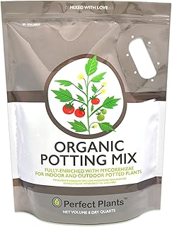 Organic Potting Mix by Perfect Plants for All Plant Types - 8qts for Indoor and Outdoor Use, Great for Veggies, Spices, an...