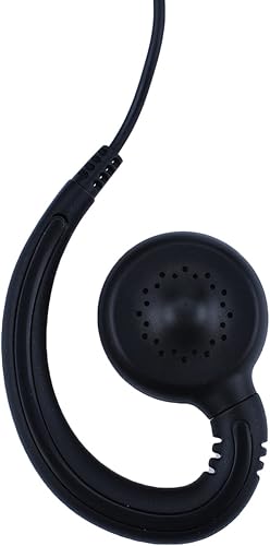 Miniatura 4 de Auricular con gancho para la oreja con micrófono compatible con Hytera PD550 PD562 TD500 TD562 Radio bidireccional, material PU, negro