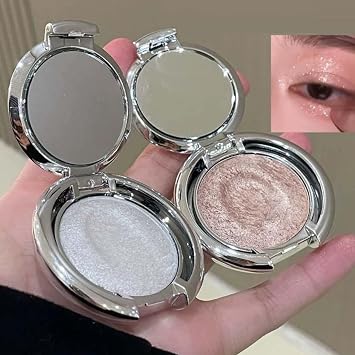 Highlighter Makeup Palette, Face Highlighter Powder Glitter Shimmer Diamond Highlight Contour Makeup Radiant Pearlescent Pigmented Glow Face Brightening (01#Diamond, 4.5g)