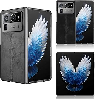 Phone Cases Compatible with Tecno Phantom V Fold2,Retro PU Leather Ultra Slim Shockproof Compatible with Tecno Phantom V Fold 2 AE10-OP Case Cover Black