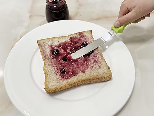 Miniatura 8 de Espátula compensada, juego de espátulas de glaseado rectas de 4-5/8 pulgadas, desplazamiento de 4-1/2 pulgadas, hoja cónica de acero inoxidable