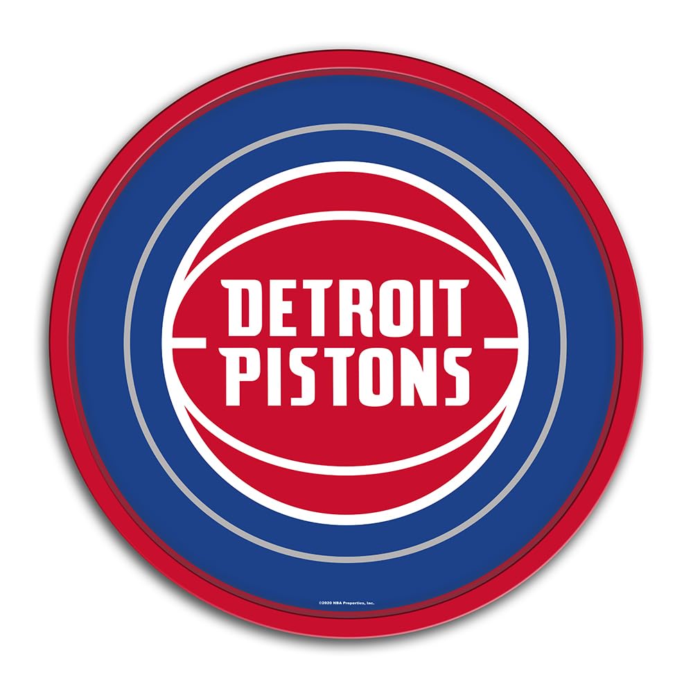 The Fan-Brand NBA Detroit Pistons: Modern Disc Wall Sign- Sports Decor for Home, Game Room, Fan Cave & Garage - USA Made