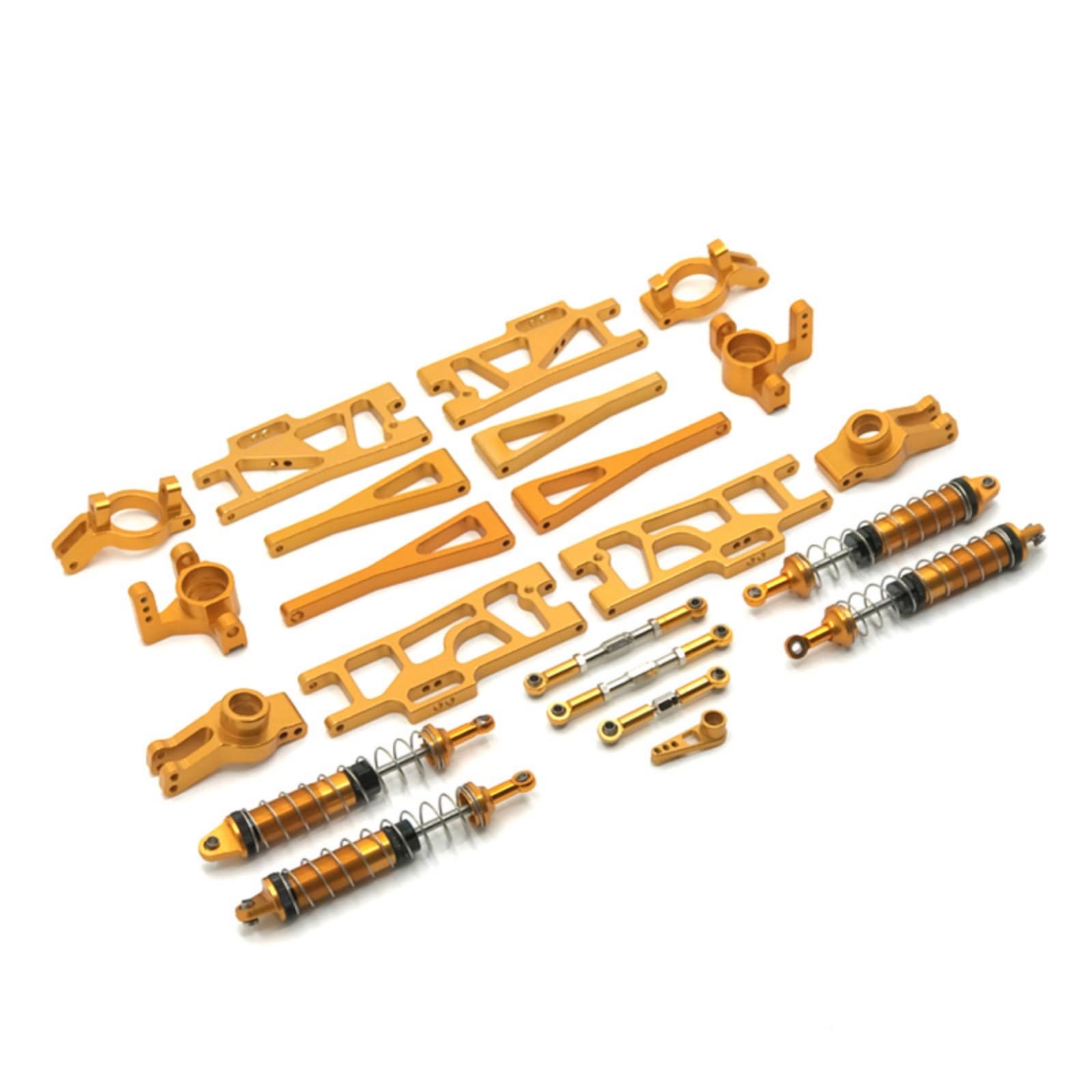 Kit di Aggiornamento Rc Rinforzato Braccetti Sospensione Rc Regolabile Ricambi per Modellisti, Oro