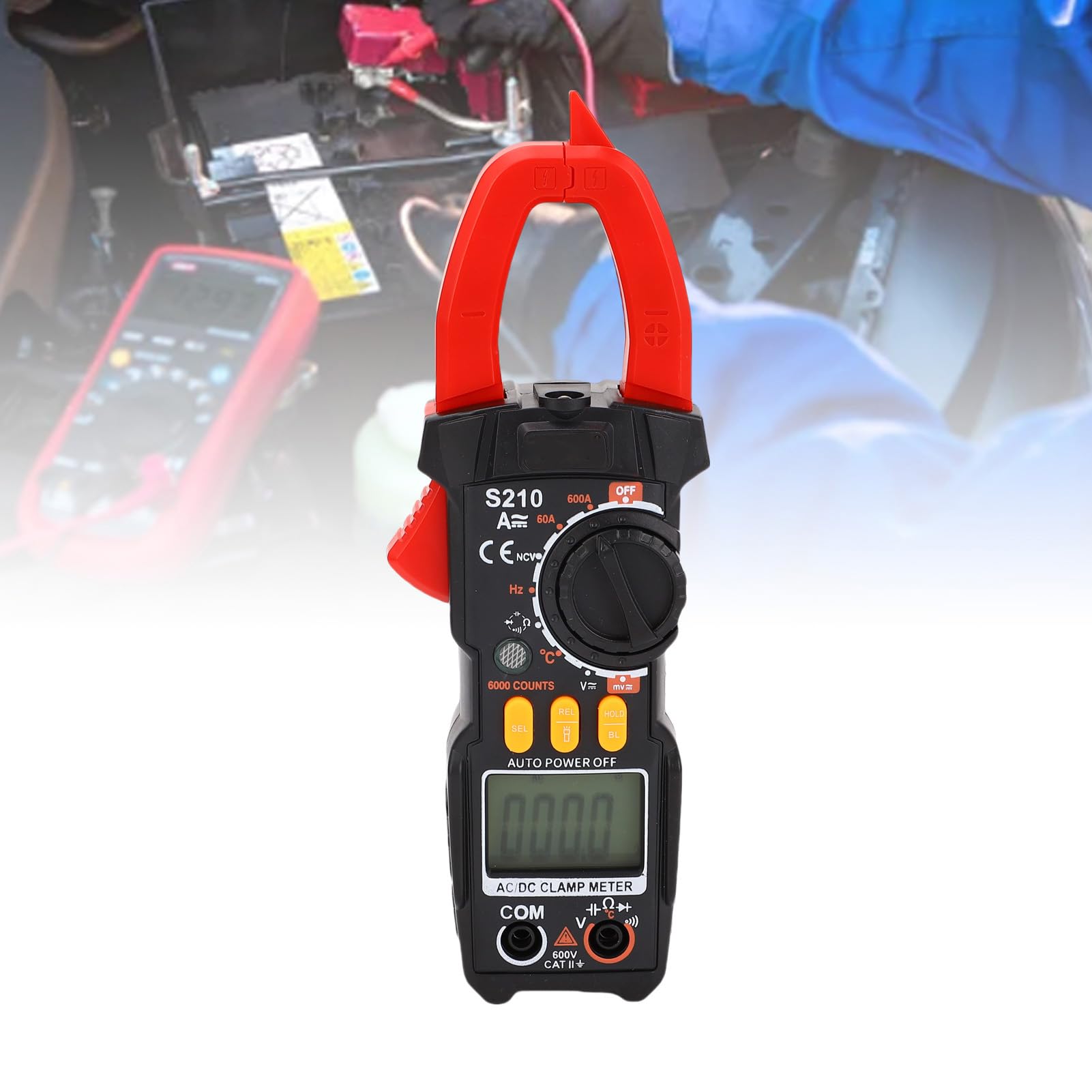 Digital Clamp Meter 6000 Counts Auto Ranging Multimeter AC DC Voltage Amp Tester for Car Home Industry