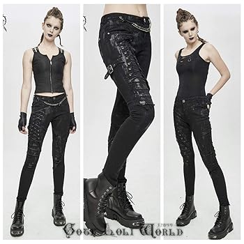 pan a noise ロングカットソー トップス ダメージ ゴスロリ 黒 KOEISTORE カットソー レディース トップス 長袖 Tシャツ 七分袖