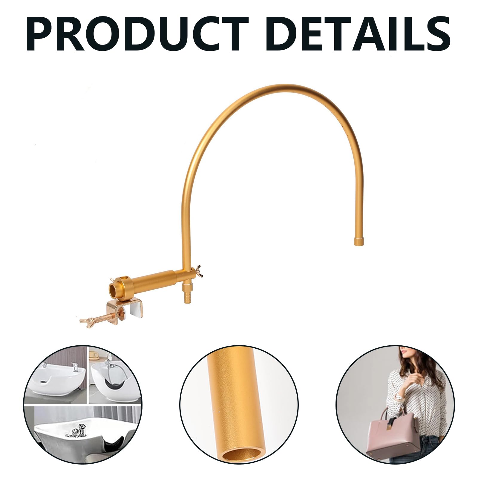 Head SPA, Dispositivo de Terapia de Cabeza de Circulación de Agua Estante de Circulación de Agua for Peluquería de Cabeza Ajustable de 180° Equipo de Spa de Cabeza Cascada para Salón