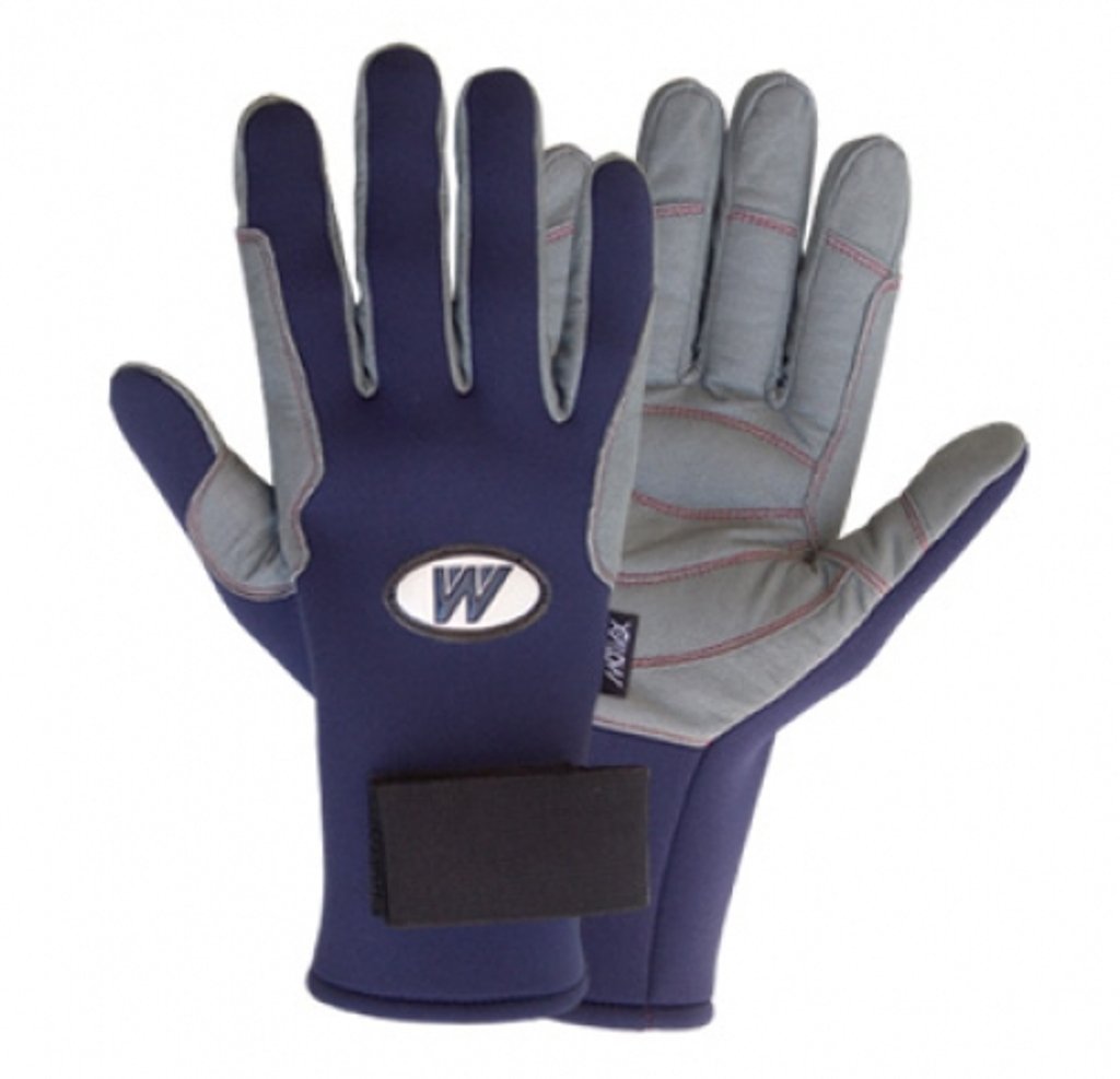Guantes Neopreno Color Azul Completo Dedo