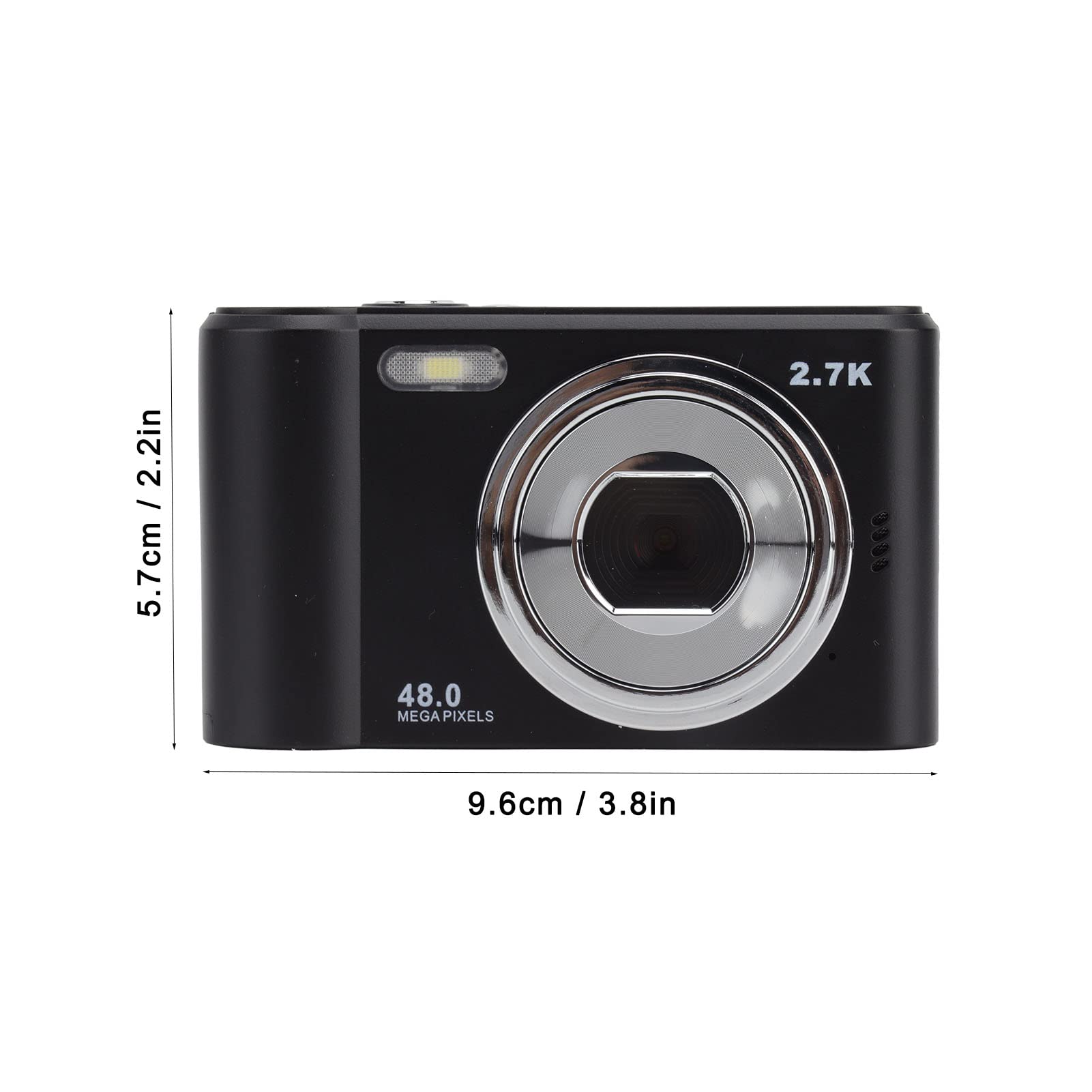 Kamera dla Dzieci, Czarna 44MP 1080 Video Poziom Podstawowy CCD Odtwarzacz MP3 Automatyczne Ustawianie Ostrości Mały Aparat Cyfrowy, Aparat Cyfrowy dla Nastolatków Dzieci Chłopcy Dziewczęta Studenci S