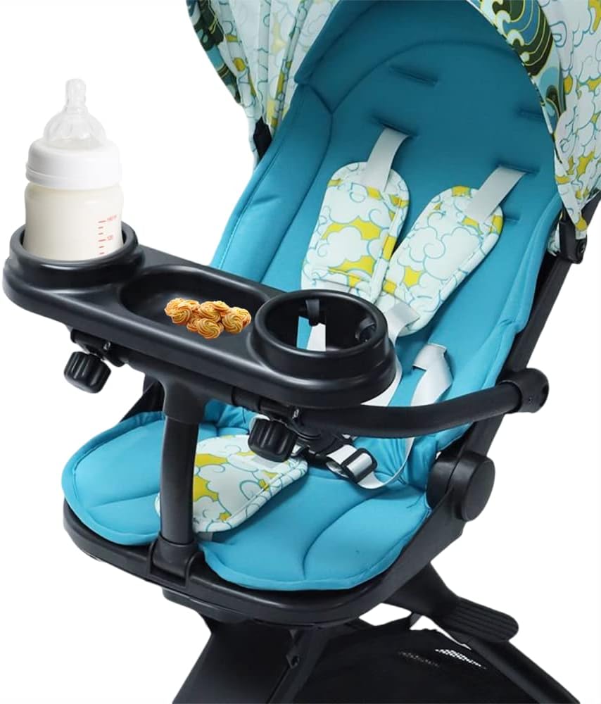 MTRSUE Universal Stroller Cup Holder, Adjustable 360 Degrees Rotation Drink Holder for Bike, Pushchair, Wheelchair, Walker, Bicycle, Fits Most Cups