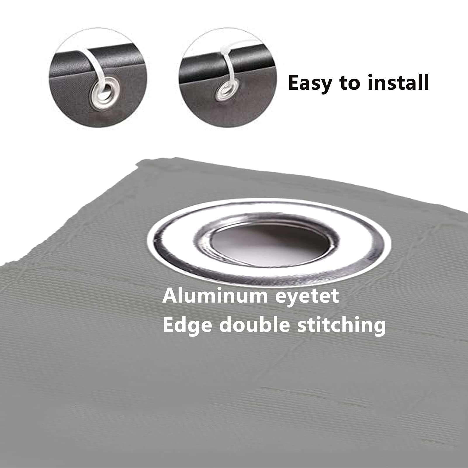 Fascette stringicavo in nylon e tessuto di nylon, resistenti ai raggi UV, 65 x 800 cm, ideali per uso in terrazza, colore: antracite