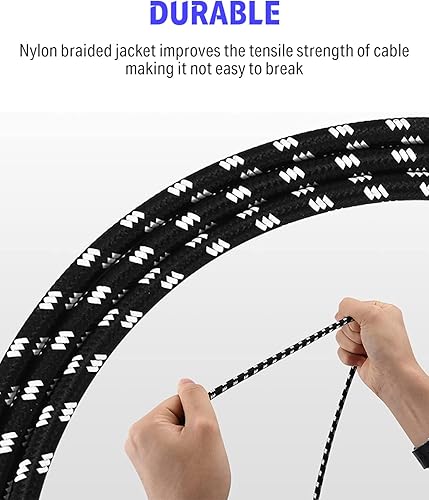 Miniatura 6 de Donner - Cable de guitarra de 10 pies, cable de instrumento eléctrico, cable AMP para bajo para guitarra eléctrica, amplificador de bajo, audio, 14"