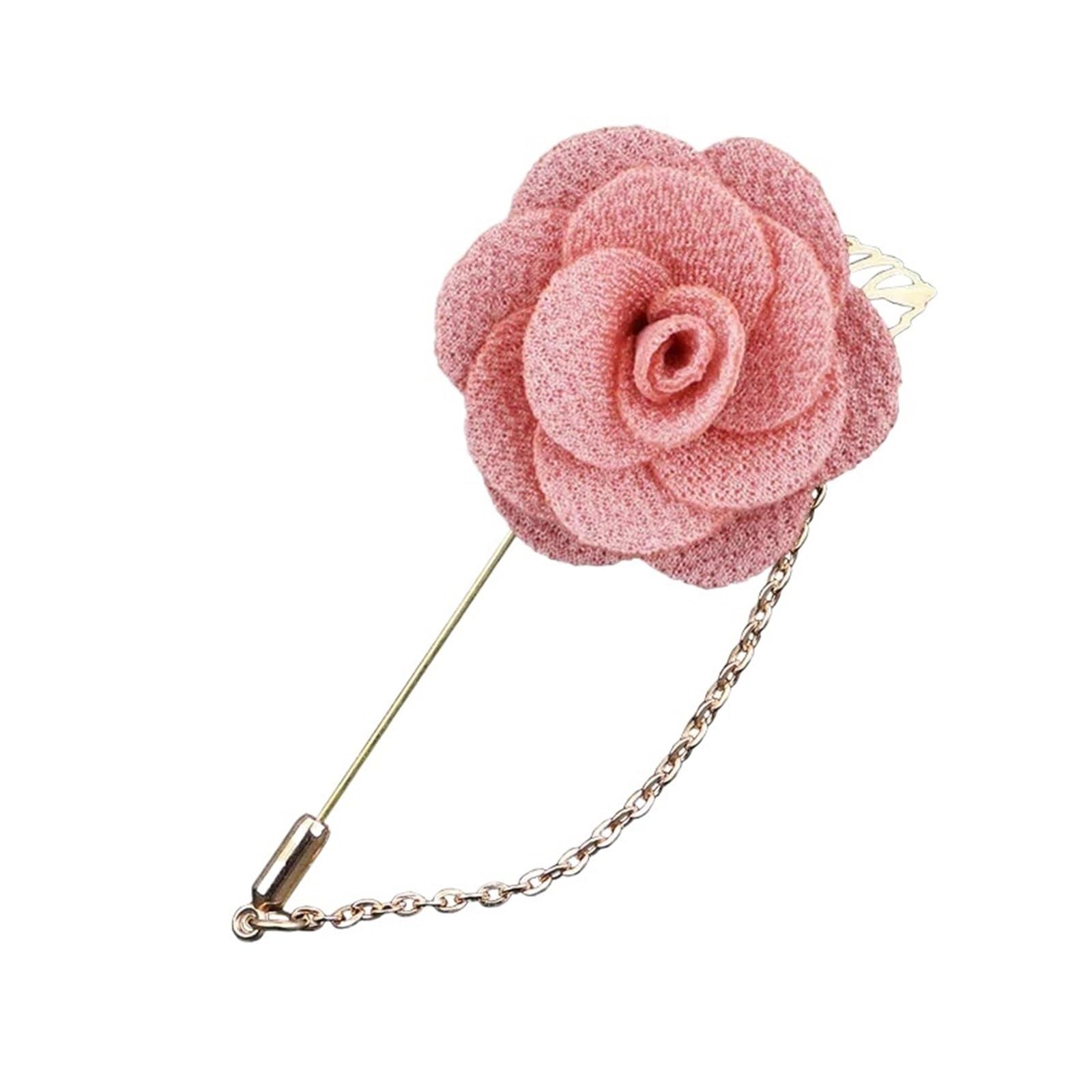 UJEDFHV Wedding Simulation Rose Corsage Wedding Boutonniere Groom Brooch Pins Buttonhole Groomsmen Corsage Artificial Rose Camellia Flower Pin Prom Party Accessories For Proms