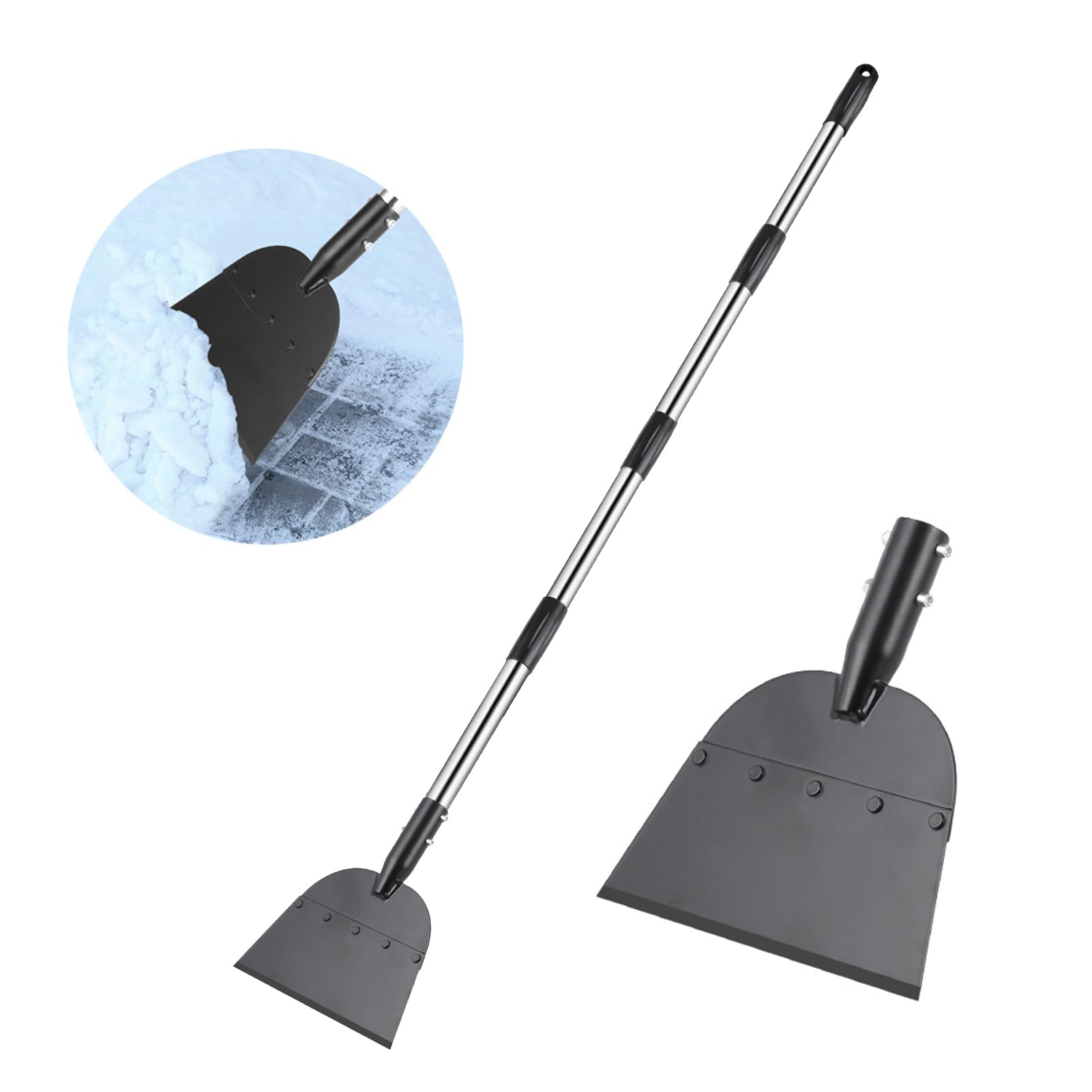 Pala da Neve, Pavimento ghiacciato per Attrezzi da Giardinaggio, Attrezzi per la rimozione del Ghiaccio Giardinaggio, 4-risparmia 1.6 m