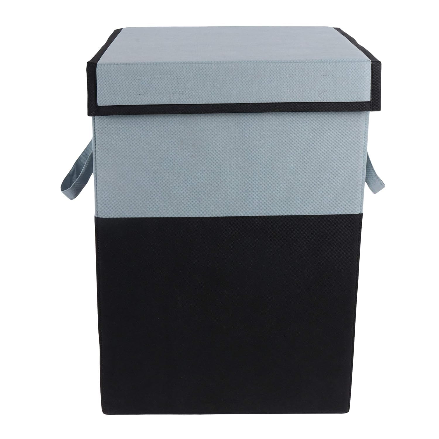 GYOU Laundry Basket with Lid & Handles - 75-Liter Large Capacity Clothes and Toys Organizer - Stylish Black & Grey Laundry Hamper.