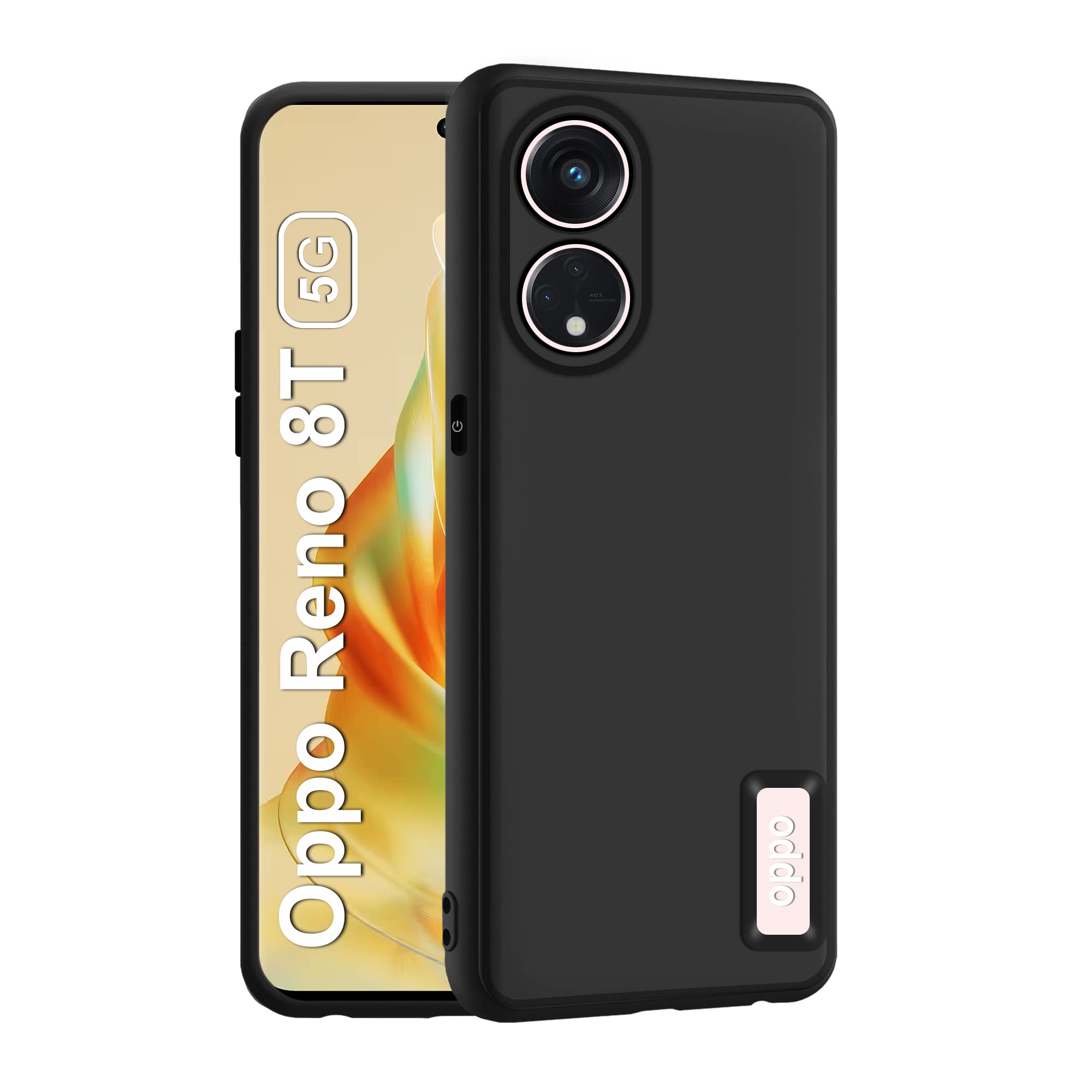 CEDO Oppo Reno8T (5G) Back Cover | Camera Bump Protection & Inner Velvet Fabric Lining | Ultra Slim Matte Soft Rubberised Case Cover (Black) (B0C13V4S7B) Amazon Price History, Amazon Price Tracker