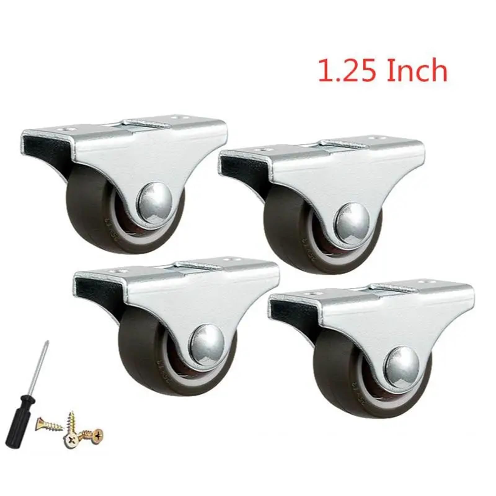 4 Pcs/Lot 1.25 Inch Directional Wheel Drawer Pulley Bookcase Furniture Guide Rubber Silent Caster Roller
