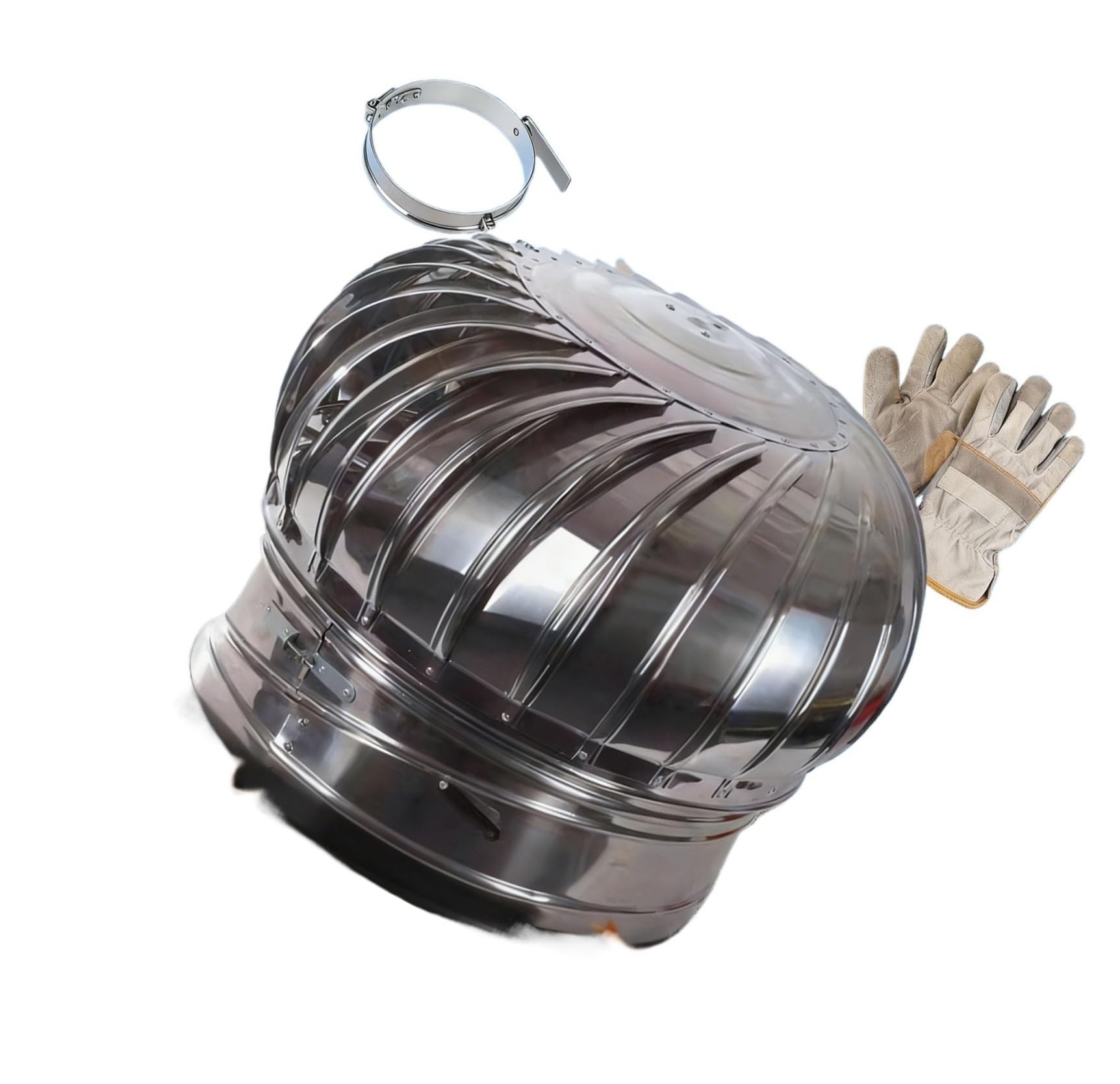 Yilmvany One Color 201 Stainless Steel Rotating Chimney Cap Roof Flue Vent (2.9", 4.3", 6.2", 7.8")(9.8")