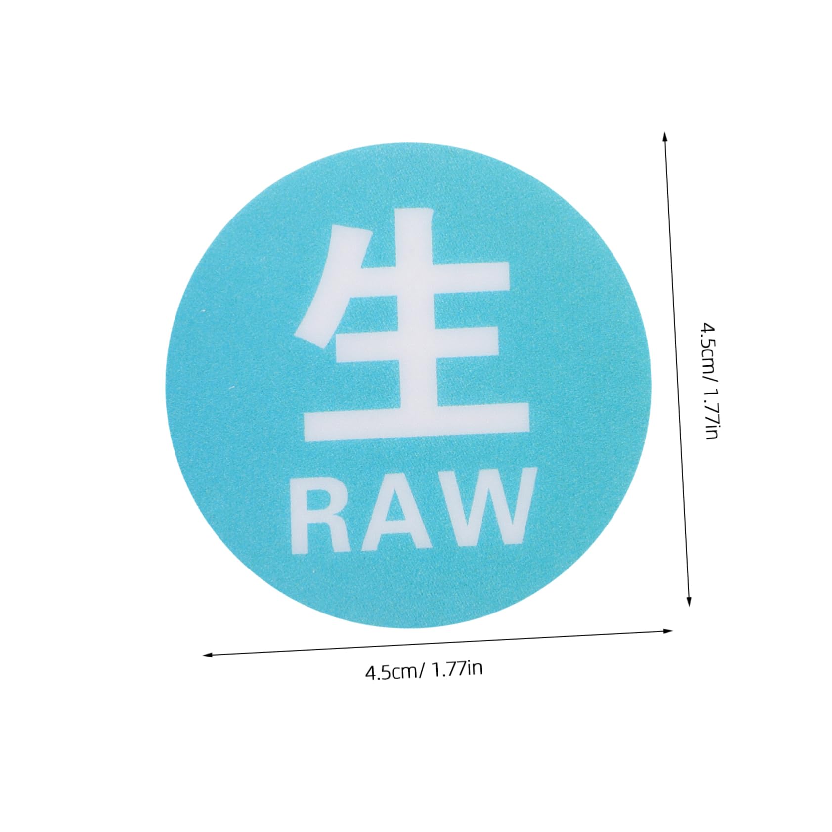 Housoutil 10Pcs Food Labeling Stickers for Raw and Cooked Signs Plastic Kitchen Safety Labels for Food Storage Wall Stickers for Home and Commercial Use