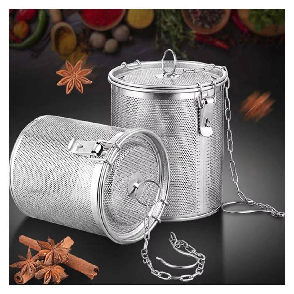 Tee-Ei aus Edelstahl mit feinem Netz für Gewürze, ideal für Tee, Kräuter, Suppe, Gewürze und Kaffee, Küchenwerkzeug zum Kochen, 1 Stück (1,3 l)