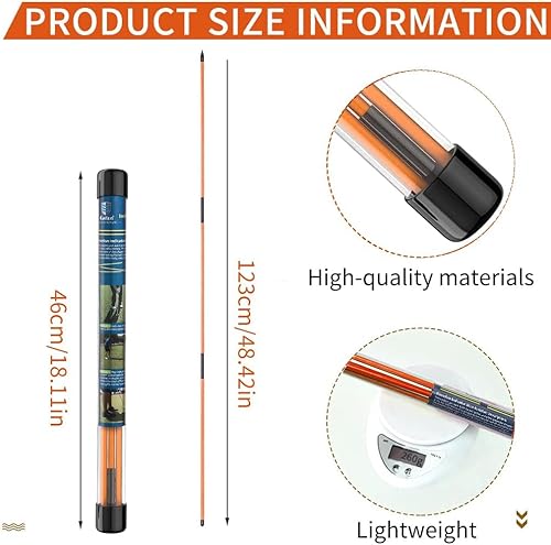Miniatura 10 de 2 juegos de palos de alineación de golf, varillas de práctica de alineación de 48 pulgadas, plegables para una fácil portabilidad, ayudas de