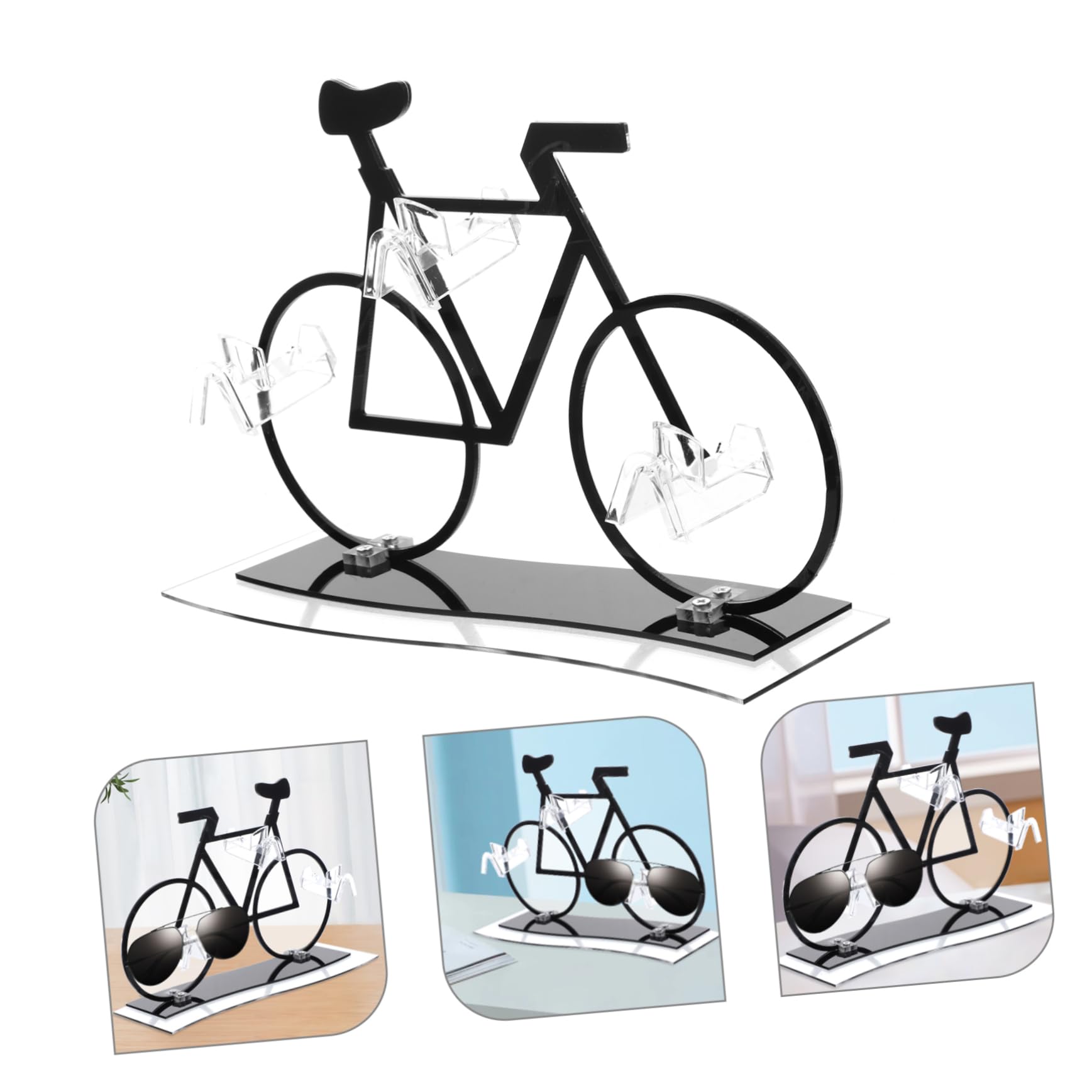 Expositor de Gafas de Acrílico Forma de Bicicleta para Escritorio