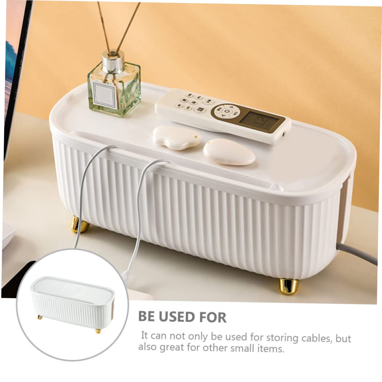Caja Organizadora de Cables Grande Abs para Regletas y Enchufes