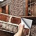 Hiser Adhésive Décorative à Carreaux pour Salle de Bains et Cuisine Stickers Carrelage, Style de Carreaux de Mur 3D Imperméables Auto-adhésifs Décoration (Brique Rouge 3D,54 Pièces)