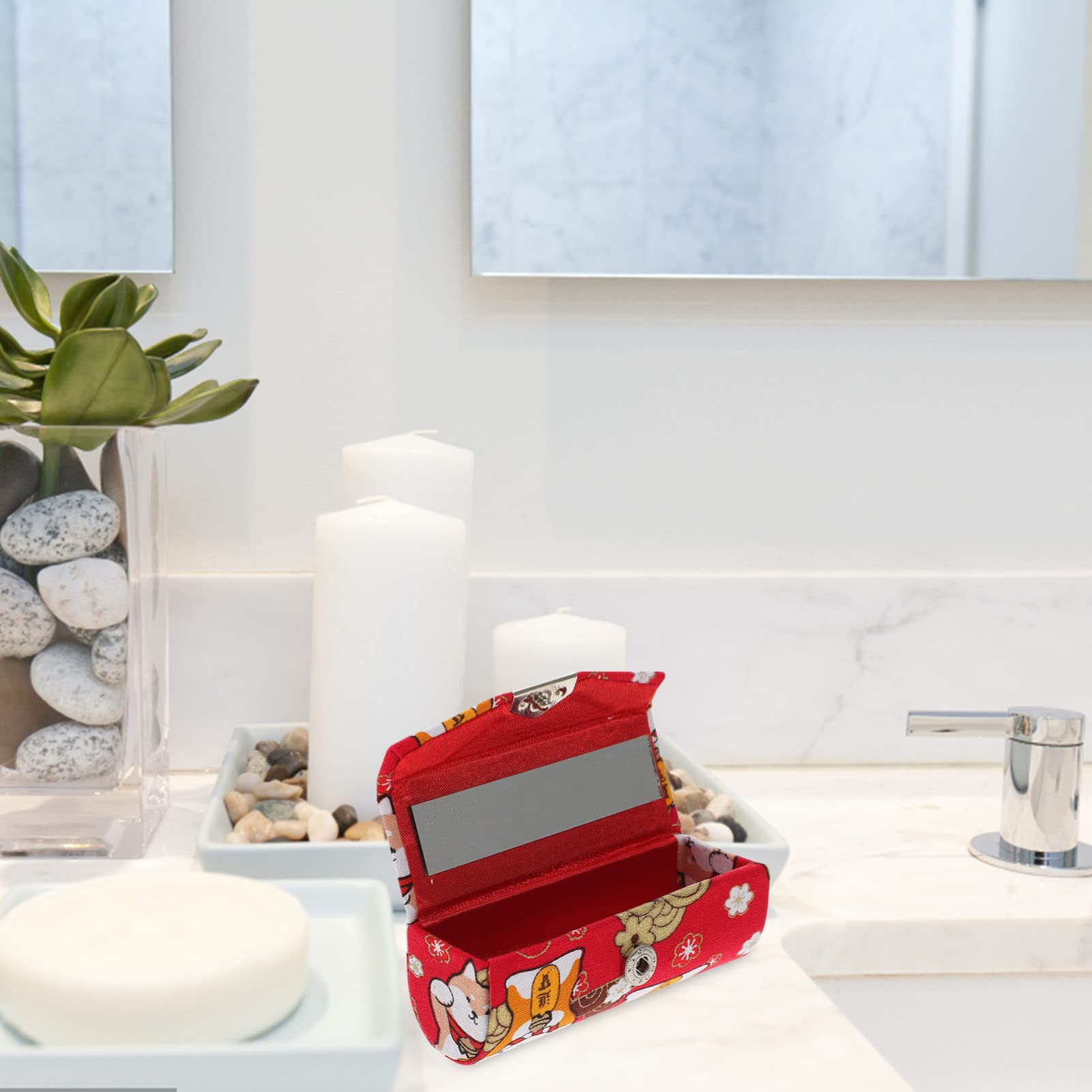 Amazon.co.jp: リップケース 口紅ケース ミラー付き 1本入れ 口紅