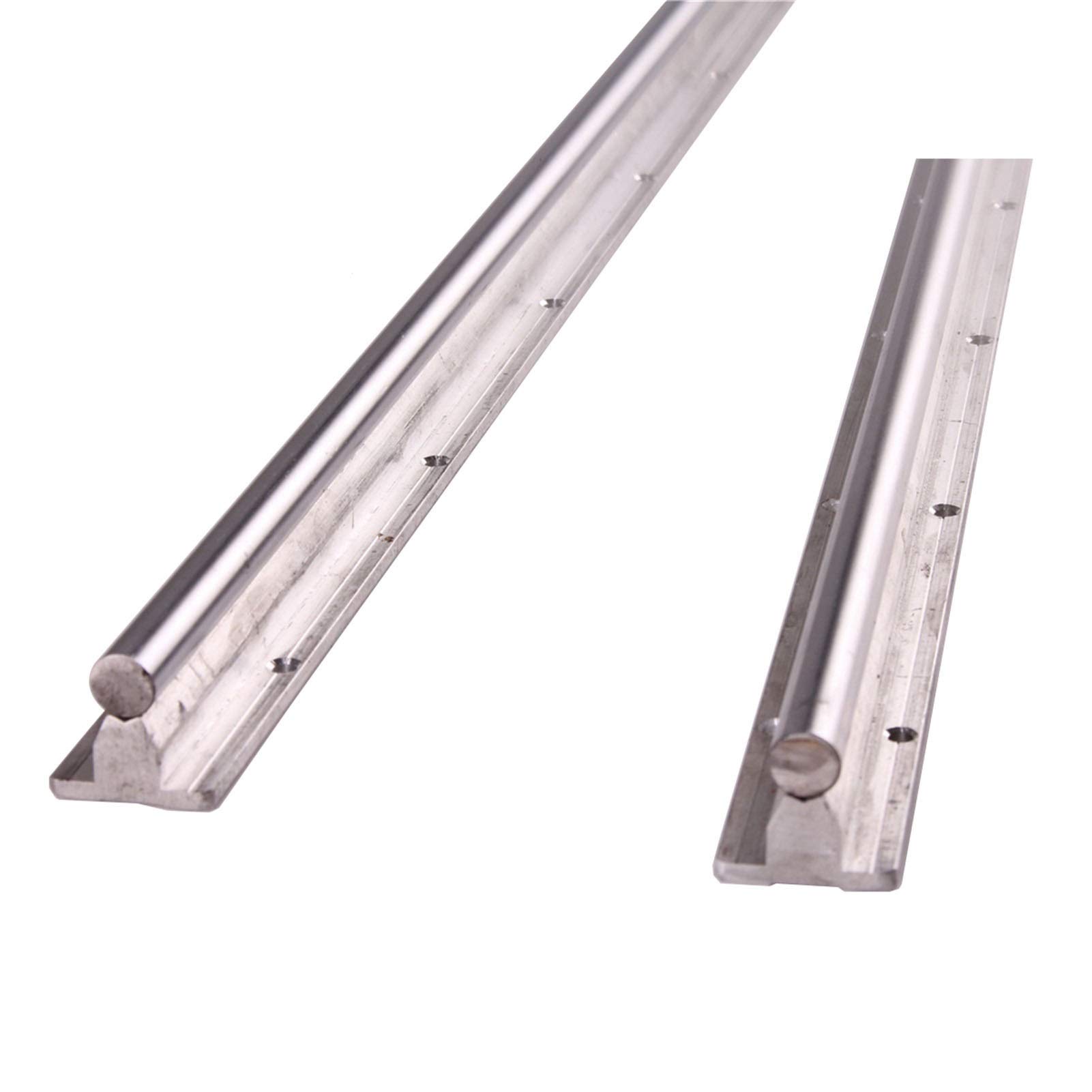 Rail de guidage linéaire SBR12 rigide en acier avec support aluminium pour CNC 300mm